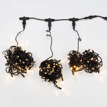 Гирлянда "LED ClipLight" 24V, 3 нити по 10 метров, цвет диодов ТЕПЛЫЙ БЕЛЫЙ | 323-316 | NEON-NIGHT