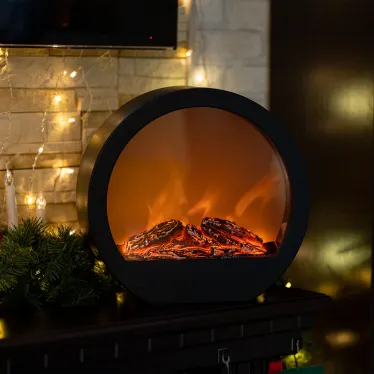 Светодиодный камин Лаунж с эффектом живого огня 35,3х12,4х33,7 см, с адаптером питания и батарейками 4 х АА (не в комплекте) | 513-038 | NEON-NIGHT