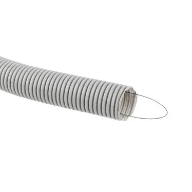 Труба гибкая 40мм с протяжкой серая (15м) Plast