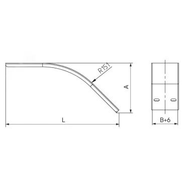 Крышка на угол вертикальный внешний 45 градусов 80х80, 1,5 мм, в комплекте с крепежными элементами необходимыми для монтажа | SKPM808K | DKC