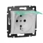 VALENA Розетка с заземлением с крышкой со шторками белая
