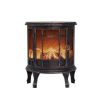 Светодиодный камин Винтаж мини с эффектом живого огня 24.8х12.7х30 см, батарейки 3хС (не в комплекте), с USB, бронзовый | 511-023 | NEON-NIGHT