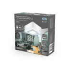 Светильник светодиодный Backlight накладной BL221 Квадрат. Акрил, 3+3W, 4000K, 105*105, | BL221 | Gauss