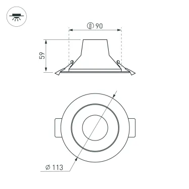 Светильник IM-STORM-R115-10W Day4000-MIX (WH, 80 deg, 230V) (Arlight, IP20 Металл, 3 года) | 032431 | Arlight