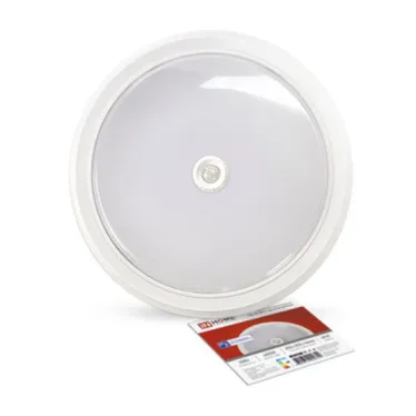 Светильник светодиодный СПБ-2Д-КРУГ 20Вт 230В 4000К 1400лм 250мм с настраиваемым датчиком белый | 4690612020709 | IN HOME