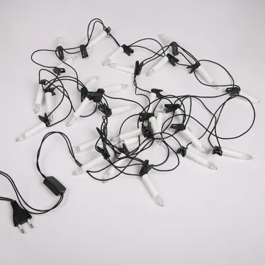 Гирлянда Свечи 4м, темно-зеленый ПВХ, 20 LED ТЕПЛЫЙ БЕЛЫЙ | 303-083 | NEON-NIGHT