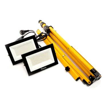 Прожектор на штативе 2*70W 6400К 220V черный IP65 , LL-504 | 41544 | FERON