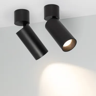 Светильник SP-POLO-SURFACE-FLAP-R65-8W Warm3000 (BK-BK, 40 deg) | 027530 | Arlight