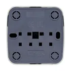 Розетка Минск 1-местная ОП 16А с заземлением белая