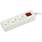 Удлинитель бытовой У03В 3 места 2P+PE/3м 3х1мм2 10А/250В GENERICA