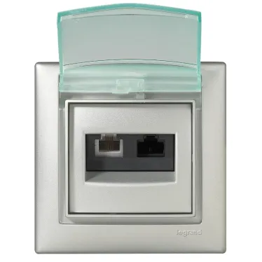 VALENA Рамка 1 пост алюминий IP44