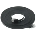 Патч-корд плоский категории 6 UTP 7м чёрный