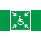 Пиктограмма (Наклейка) ПЭУ 019 МГН/Безопасная зона (260х130) PC-M /комплект, 2шт./ MIZAR STANDARD пиктограмма | 2502003280 | Световые Технологии