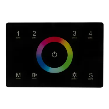 Панель Sens SMART-P83-RGB Black (230V, 4 зоны, 2.4G) (Arlight, IP20 Пластик, 5 лет) | 028403 | Arlight