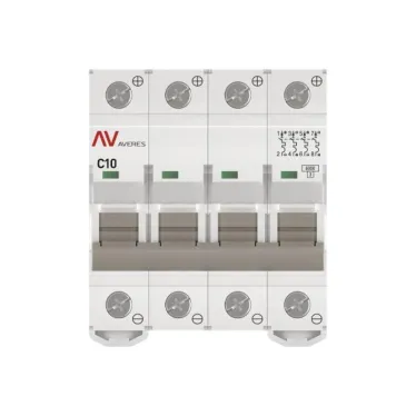 Выключатель автоматический AV-6 DC 4P 10A (C) 6kA AVERES