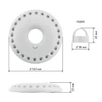 Фонарик светильник подвесной на батарейках 3хAA, подвес, карабин, магнитный в палатку, 24 LED K24 НЛО