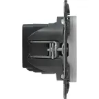 Valena ALLURE.Зарядное устройство с двумя USB-разьемами тип С-тип С 240В/5В 3000мА.С лицевой панелью.Цвет Алюминий