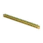 Шина PEN ноль-земля 6х9мм 22 отверстия латунь крепеж по краям PROxima