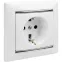 VALENA Розетка с заземлением в рамку белая