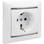 VALENA Розетка с заземлением в рамку белая