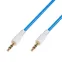 Аудио кабель AUX 3.5 мм гелевый, 1 м, синий