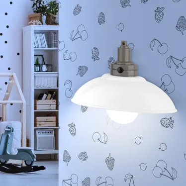 Ночник - светильник светодиодный NLED-488-1W-MS-W настенный на батарейках с пультом белый