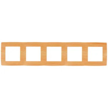 Рамка на 5 постов, Эра12, сосна, 12-5005-11