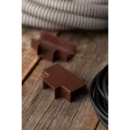 Угол T-образный (25х16) (4 шт) Plast под темное дерево