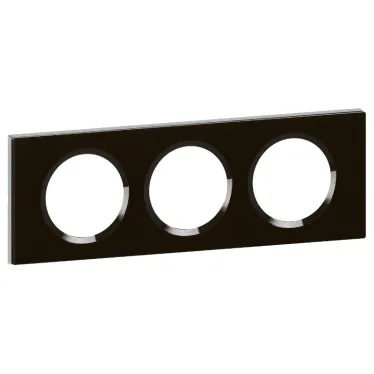 Рамка, трехпостовая, черное стекло