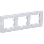 BRITE Рамка 3 поста РУ-3-2-БрБ стекло белый