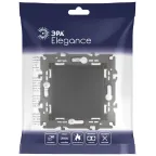 Выключатель, 10АХ-250В, Эра Elegance, антрацит,14-1101-05