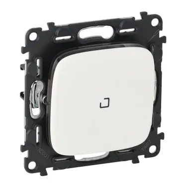 Valena ALLURE Переключатель 10АХ 250В с подсветкой с лицевой панелью безвинтовые зажимы белый