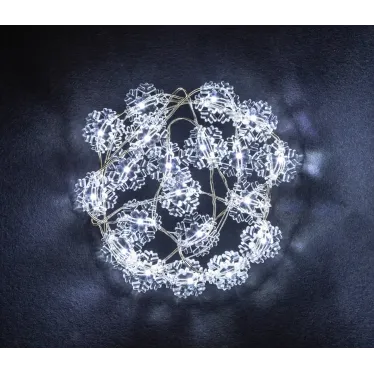 Гирлянда световая  NGF-DM001-20СW-2AA-белые снежинки | 14049 | Navigator