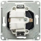 GLOSSA Розетка с заземлением антрацит в рамку