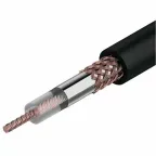 Кабель коаксиальный RG-58 A/U 50 Ом Cu/Al/Cu 64% бухта 100м черный, REXANT