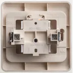 ЭТЮД Переключатель одноклавишный скрытый с индикацией бежевый