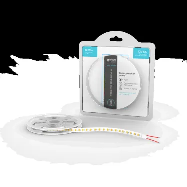 Лента светодиодная LED 2835/120-SMD 10 Вт/м 700 лм/м 4000К DC 12В IP20 8мм (блистер 3м) Basic Gauss