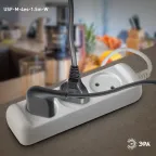 Удлинитель электрический без заземления 3 розетки 5м ПВС 2x0,75мм2 6А UX(6)-3-5m ЭРА