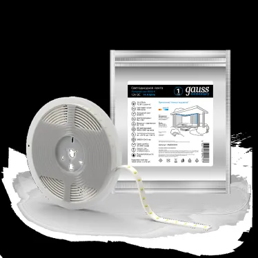 Лента светодиодная LED 5050/60-SMD 14.4 Вт/м 430 лм/м 6500К DC 12В IP66 8мм (ZIP bag 5м) Elementary Gauss