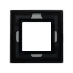 Рамка из натурального стекла,, ''Avanti'', светло-серая, 2 модуля