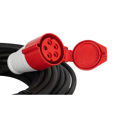 Удлинитель силовой IND380-U-1e-5x2,5-50m-IP44 на 380В в бухте 1 розетка CEE 5P 50м КГ 5х2,5 32A IP44