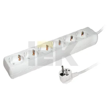Удлинитель У06 6 мест 2Р+PЕ/5метров 3х1мм.кв 16А/250
