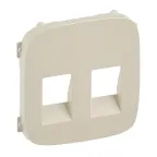 Valena ALLURE Лицевая панель для аудиорозетки с пружинными зажимами двойной Слоновая кость