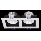 Светильник светодиодный ДВО-212 2x8W 4000K 55 град. белый карданный IP40