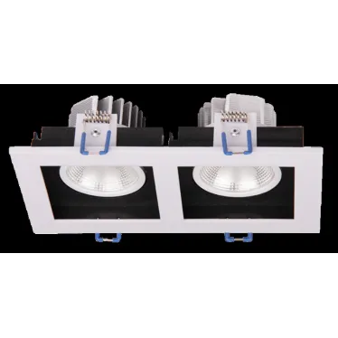 Светильник светодиодный ДВО-212 2x8W 4000K 55 град. белый карданный IP40