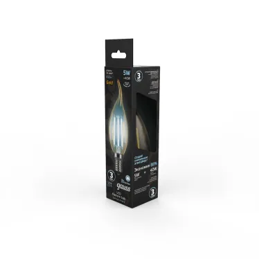 Лампа светодиодная LED 5Вт E14 220В 4100К свеча на ветру | 104801805 | Gauss