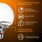 Лампа светодиодная Black LED G125 E27 22W 1780lm 3000K | 105102122 | Gauss