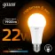 Лампа светодиодная Black LED A70 22W E27 1560lm 3000K | 102502122 | Gauss