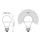 Лампа светодиодная LED 11Вт E27 220В 4100К A60, диммируемая | 102502211-D | Gauss