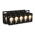 Лампа светодиодная LED 7Вт E27 220В 2700К шар, диммируемая | 105102107-S | Gauss